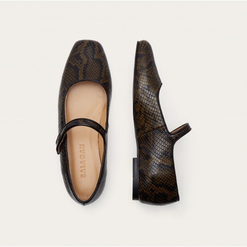 Pass baleriny, oliwkowy wzór pytona #1962